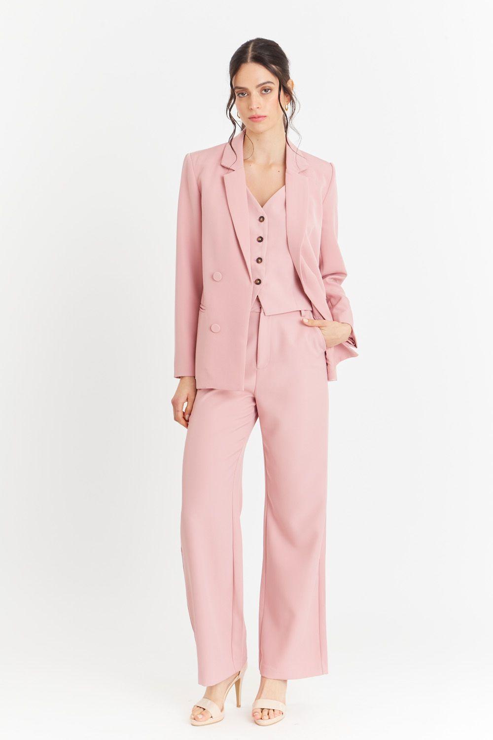 Blazer Básico de Tope Rosado Nicopoly-1