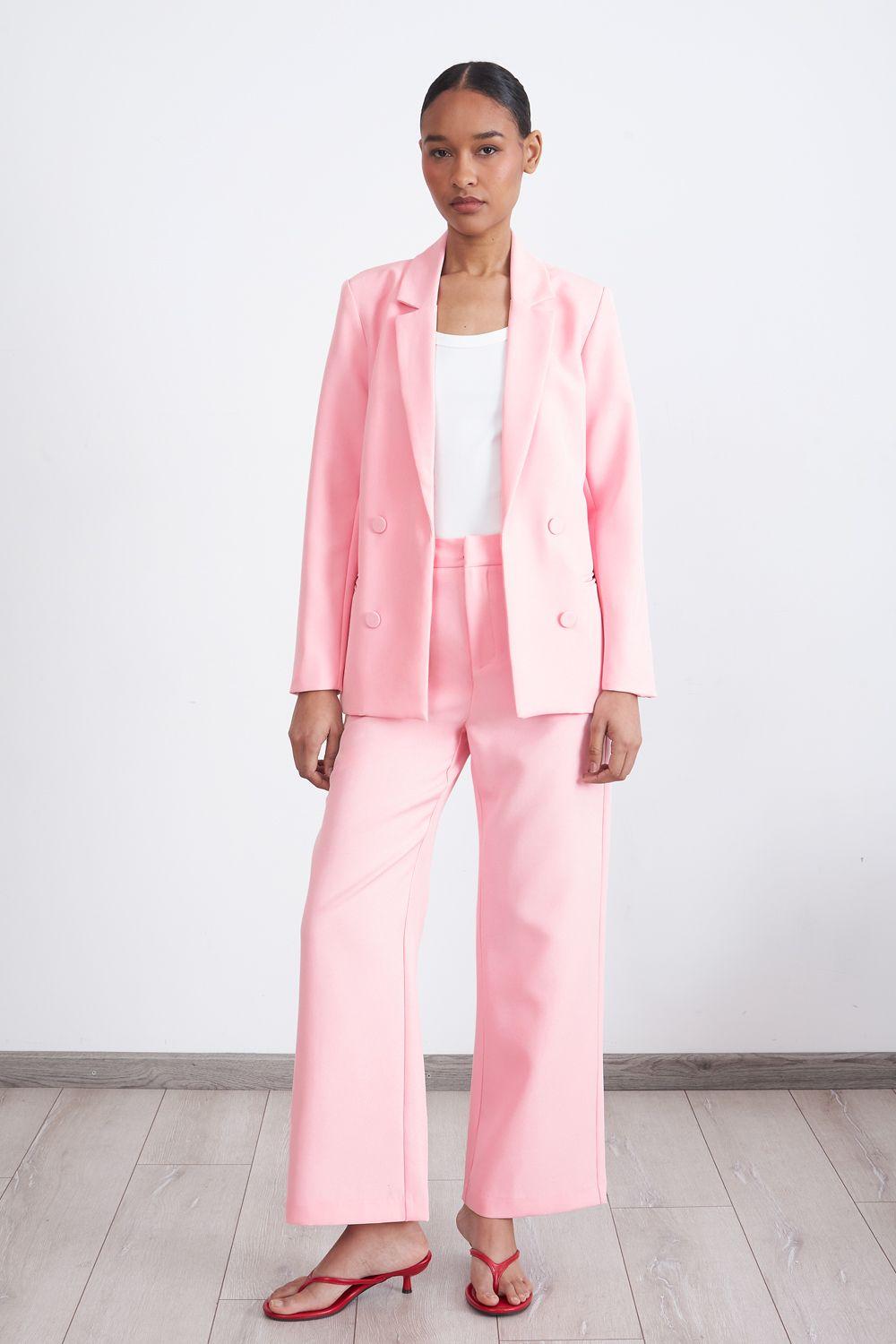 Blazer Básico de Tope Rosado Nicopoly-1
