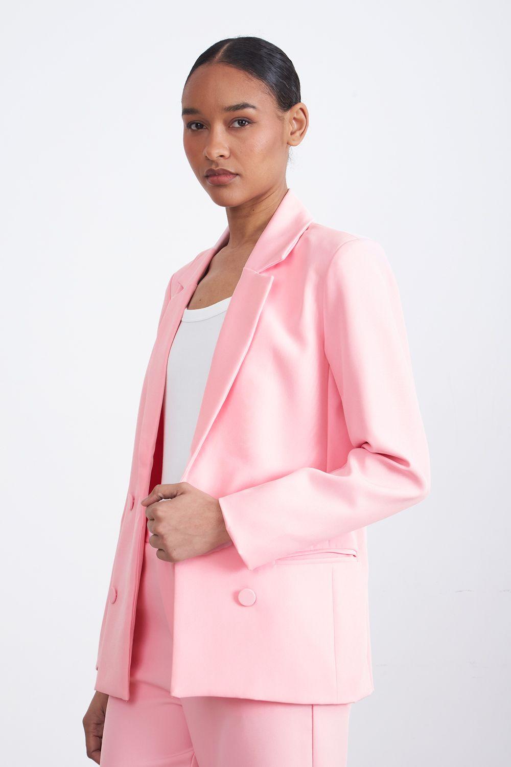 Blazer Básico de Tope Rosado Nicopoly-2
