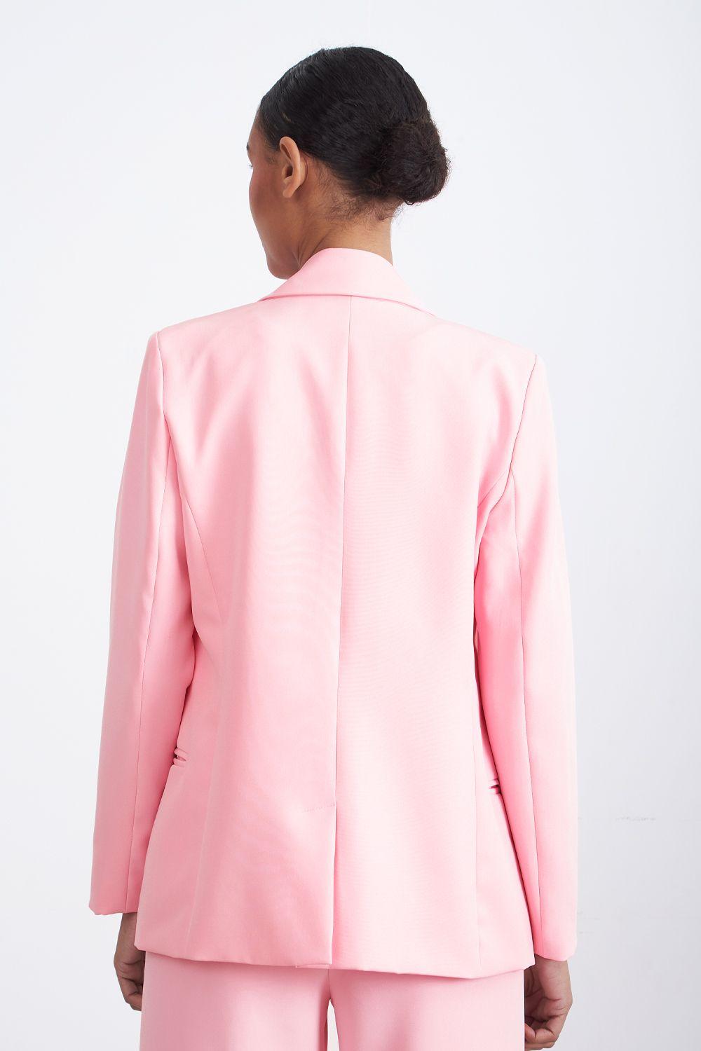 Blazer Básico de Tope Rosado Nicopoly-3