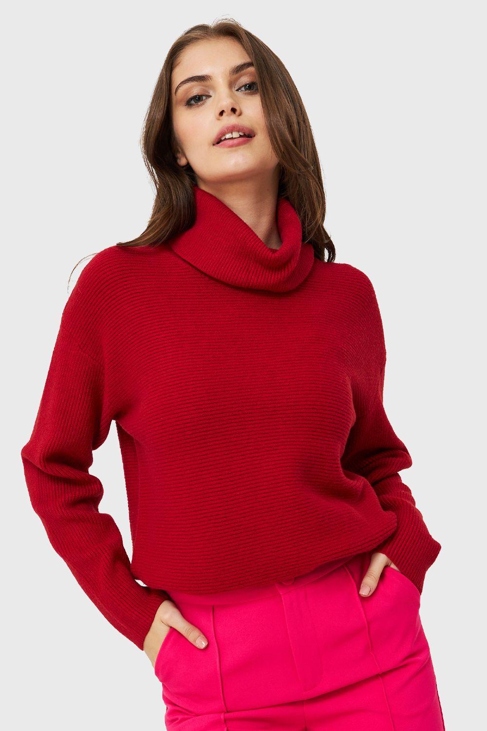 Sweater Cuello Beatle Soft Rojo Nicopoly-0