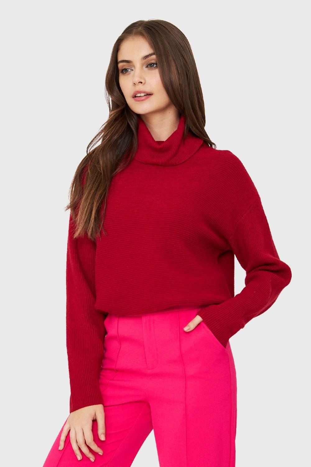 Sweater Cuello Beatle Soft Rojo Nicopoly-2