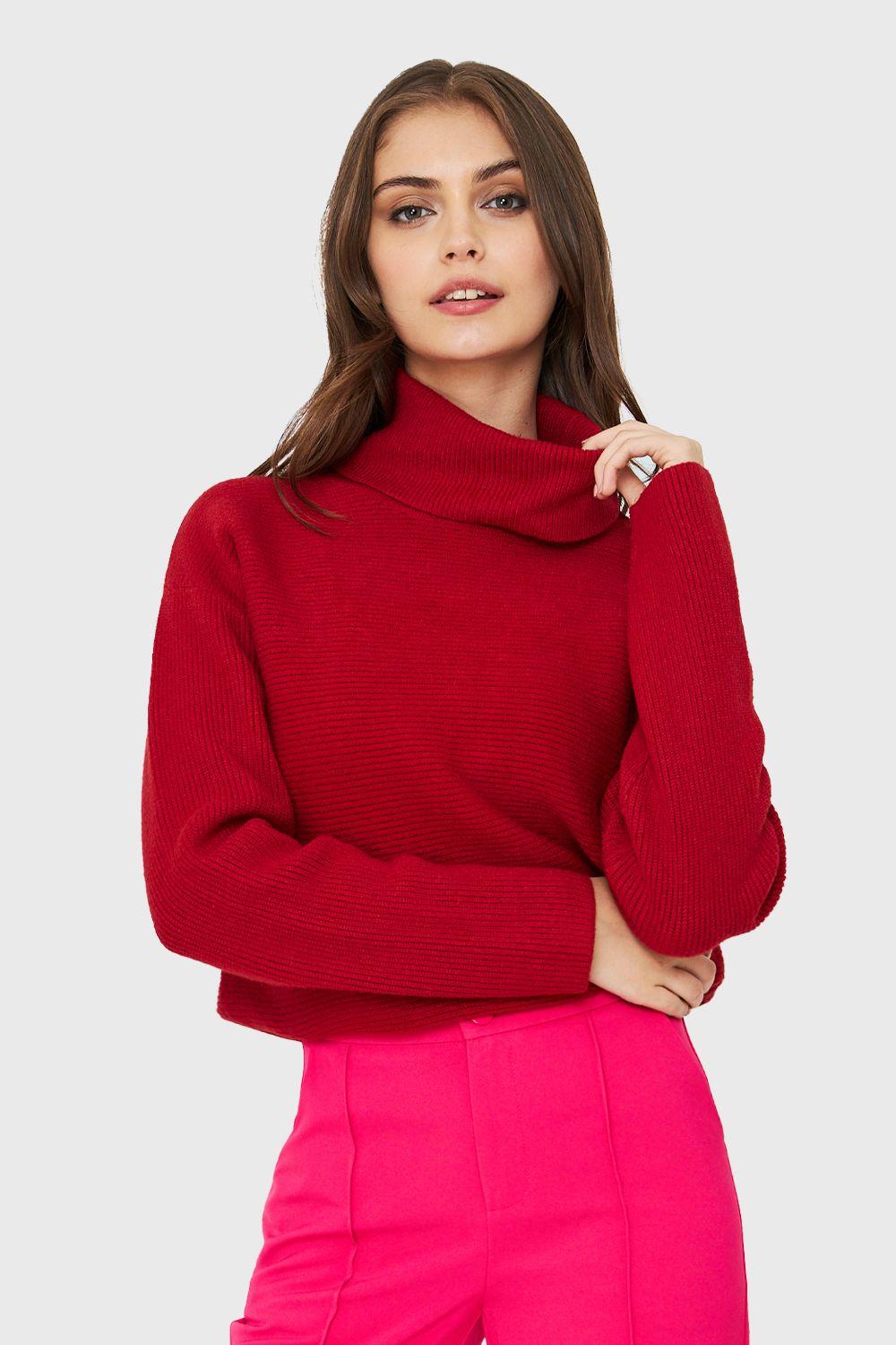 Sweater Cuello Beatle Soft Rojo Nicopoly-4