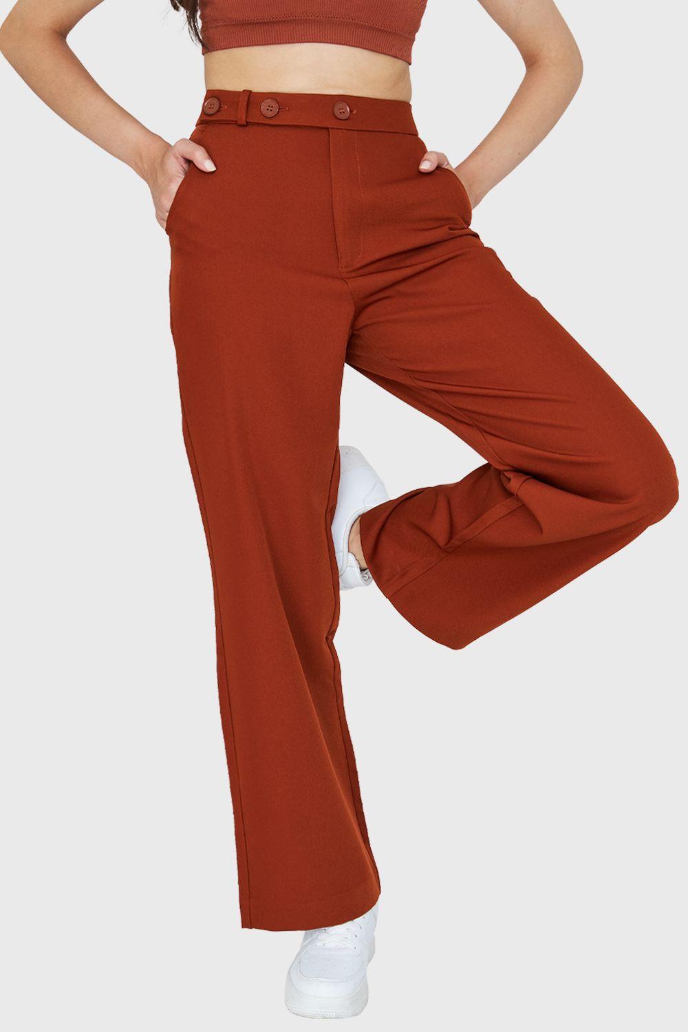 Pantalón Recto Botones Óxido Nicopoly-4