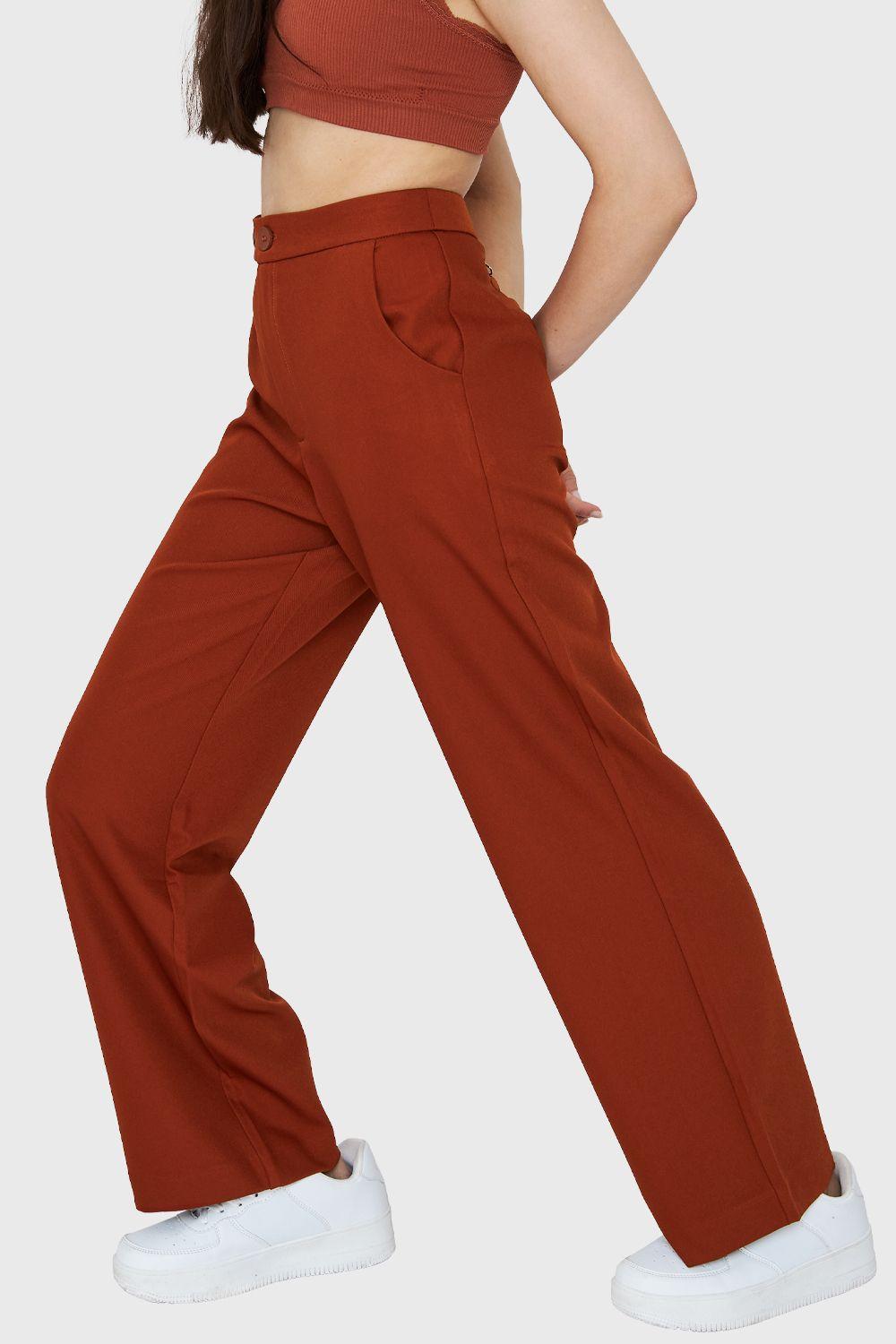 Pantalón Recto Botones Óxido Nicopoly-2