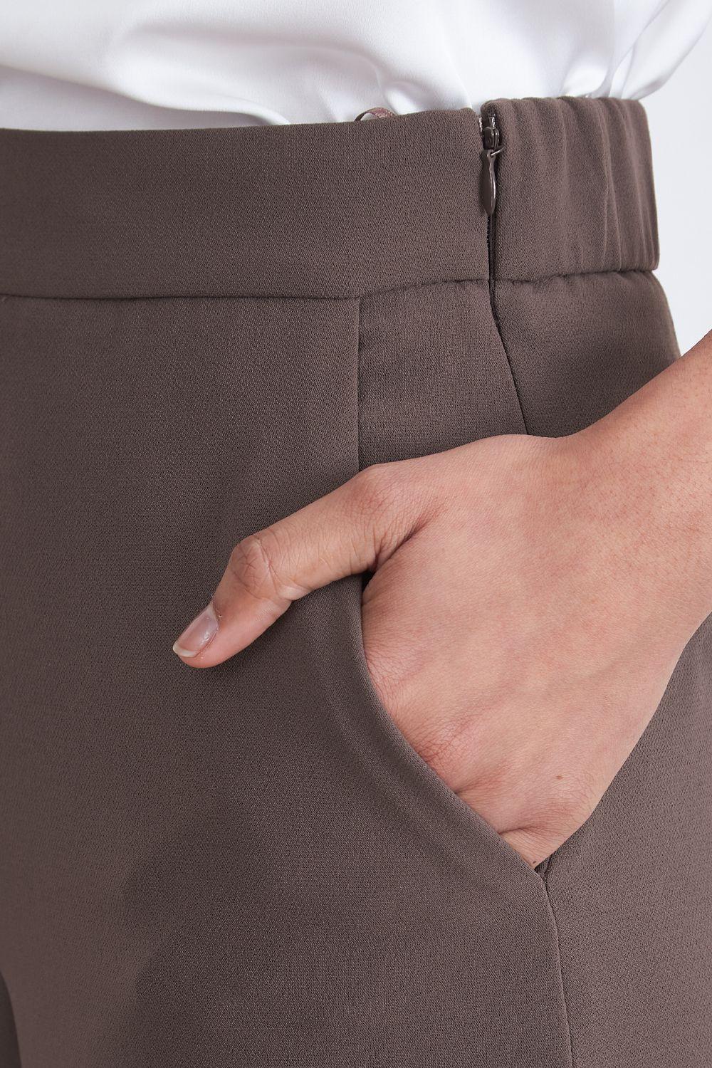 Pantalón Wide Leg Crop Café Nicopoly-5