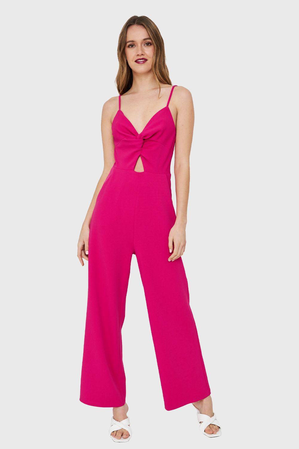 Enterito Escote Nudo Fucsia Nicopoly-4