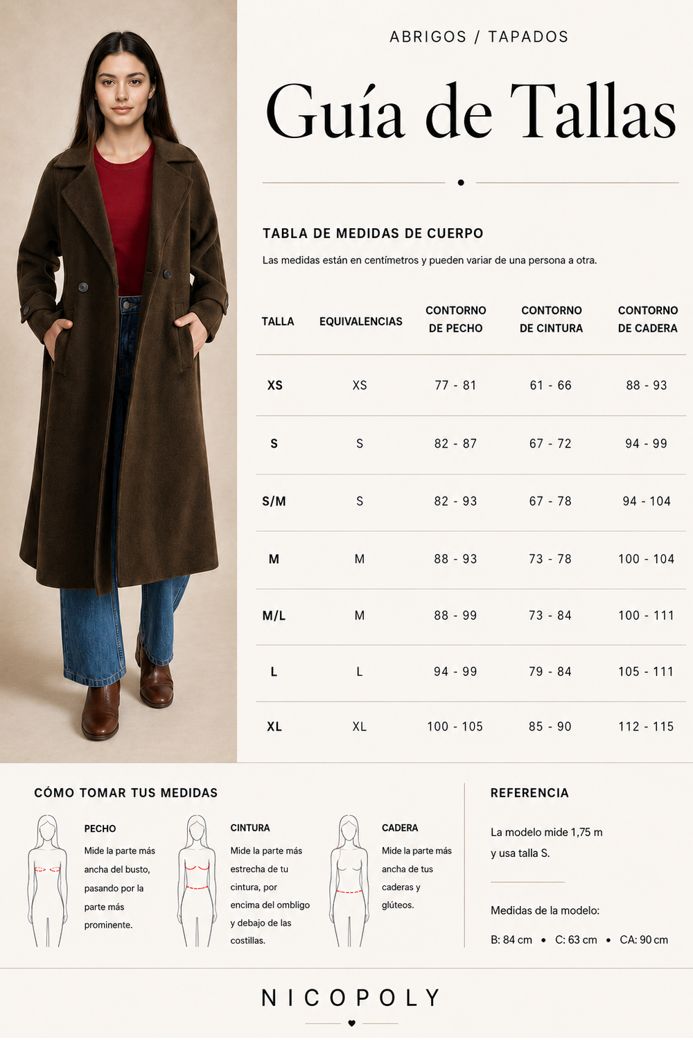 Abrigo Lanilla con Solapa Khaki Nicopoly-6