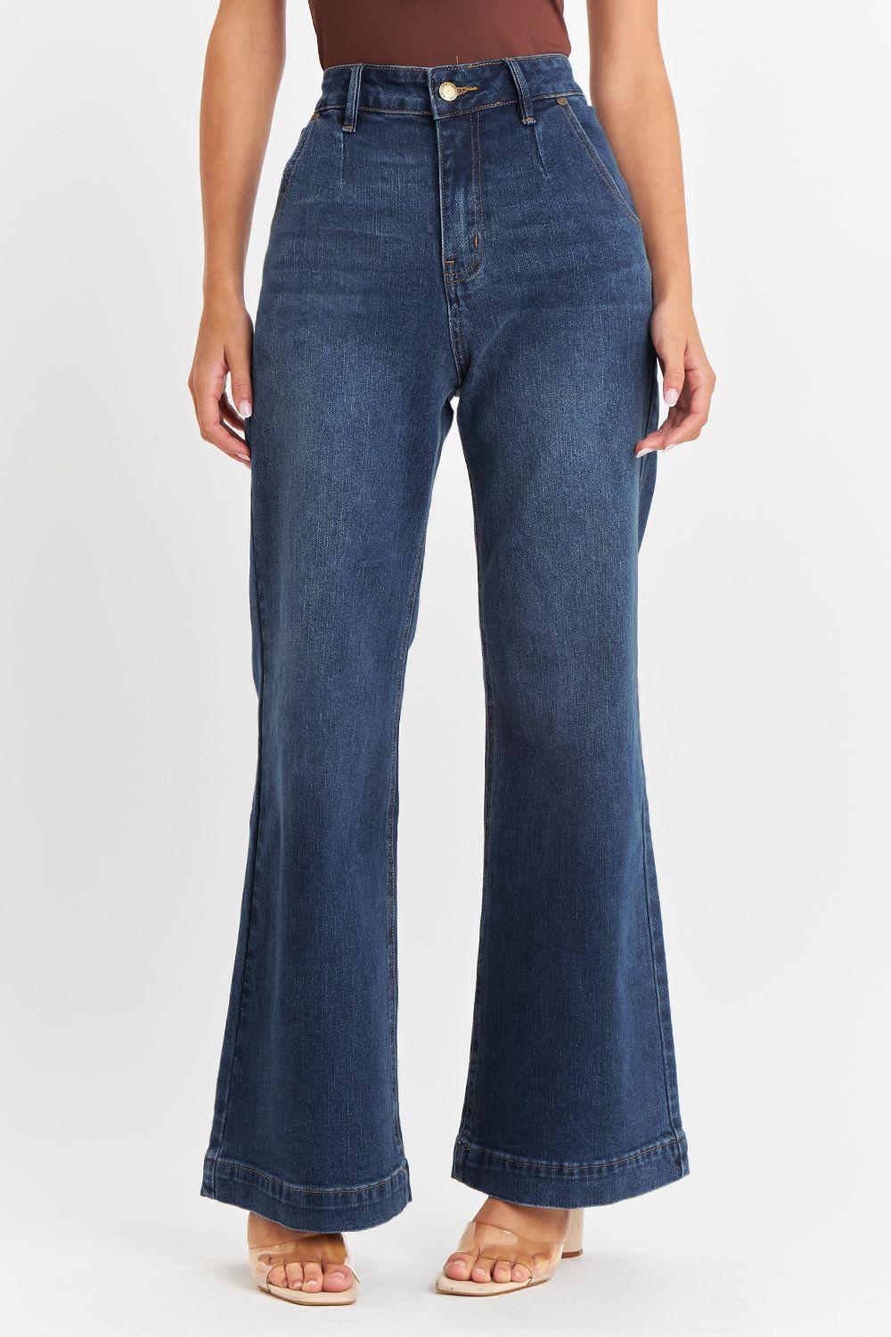 Jeans Pierna Wide Leg Azul Nicopoly-4