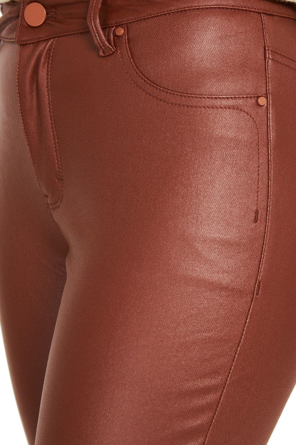 Pantalón Tipo Engomado Café Nicopoly-4