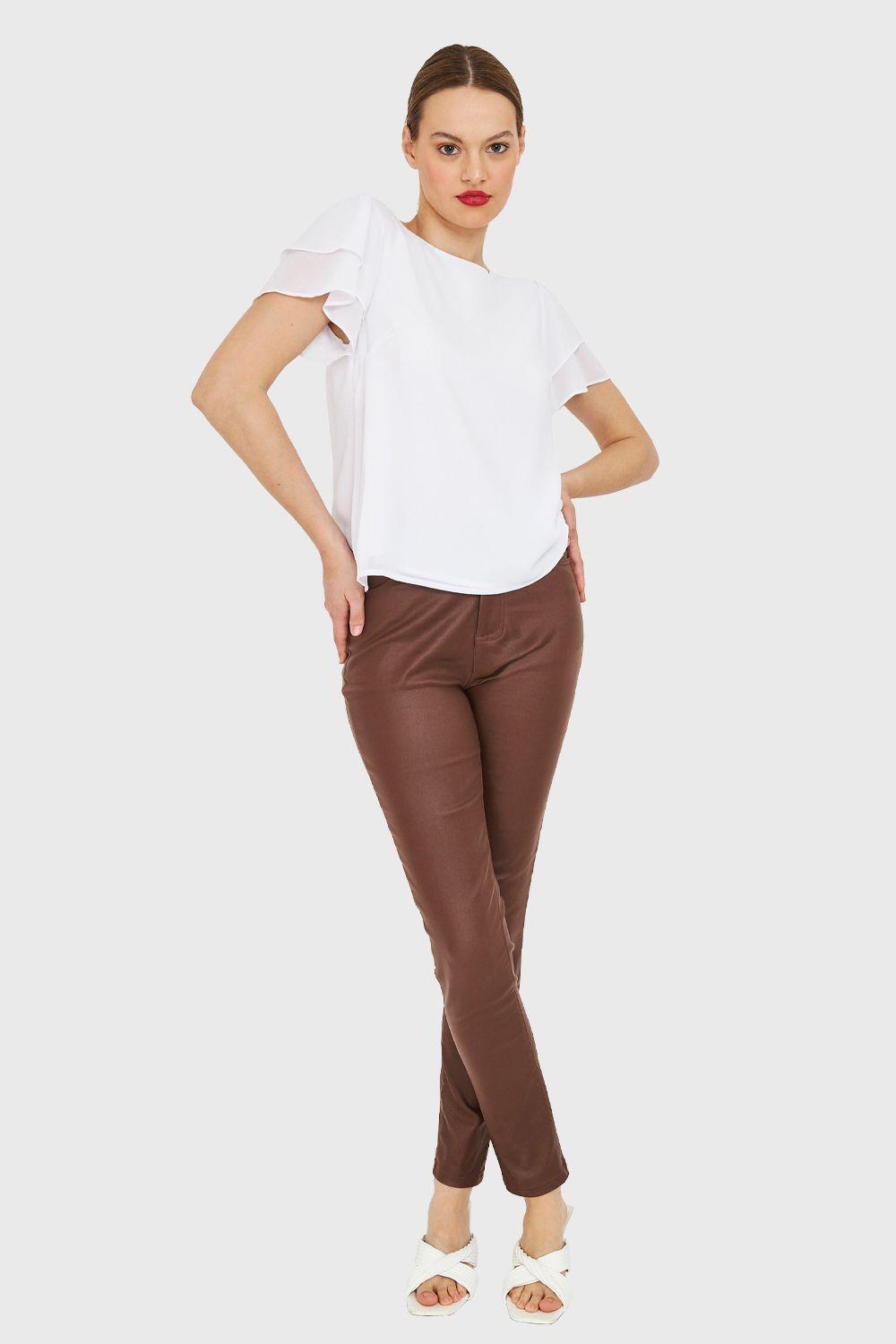 Blusa Mangas Vuelos Blanco Nicopoly-1