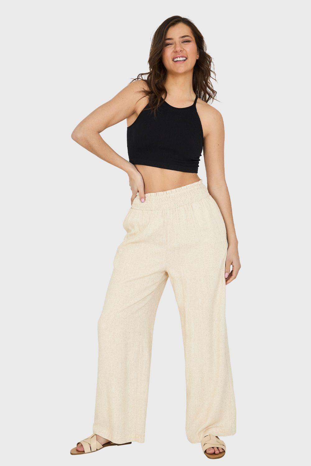 Pantalón Holgado Pretina Alta Arena Nicopoly-1