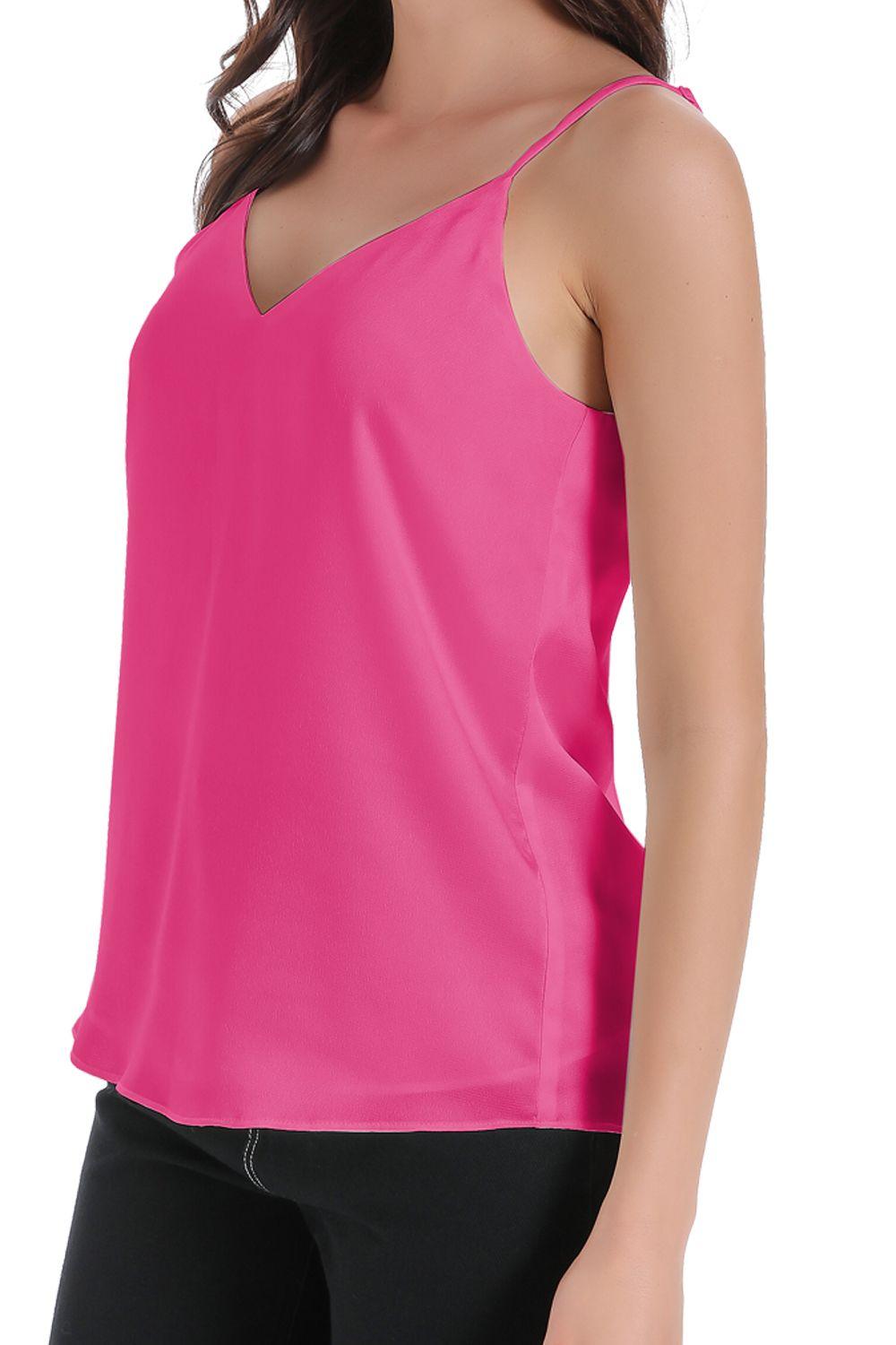 Top Tipo Satín Fucsia Nicopoly-3