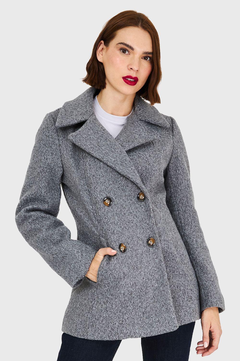 Abrigo Bouclé Grafito Nicopoly-4