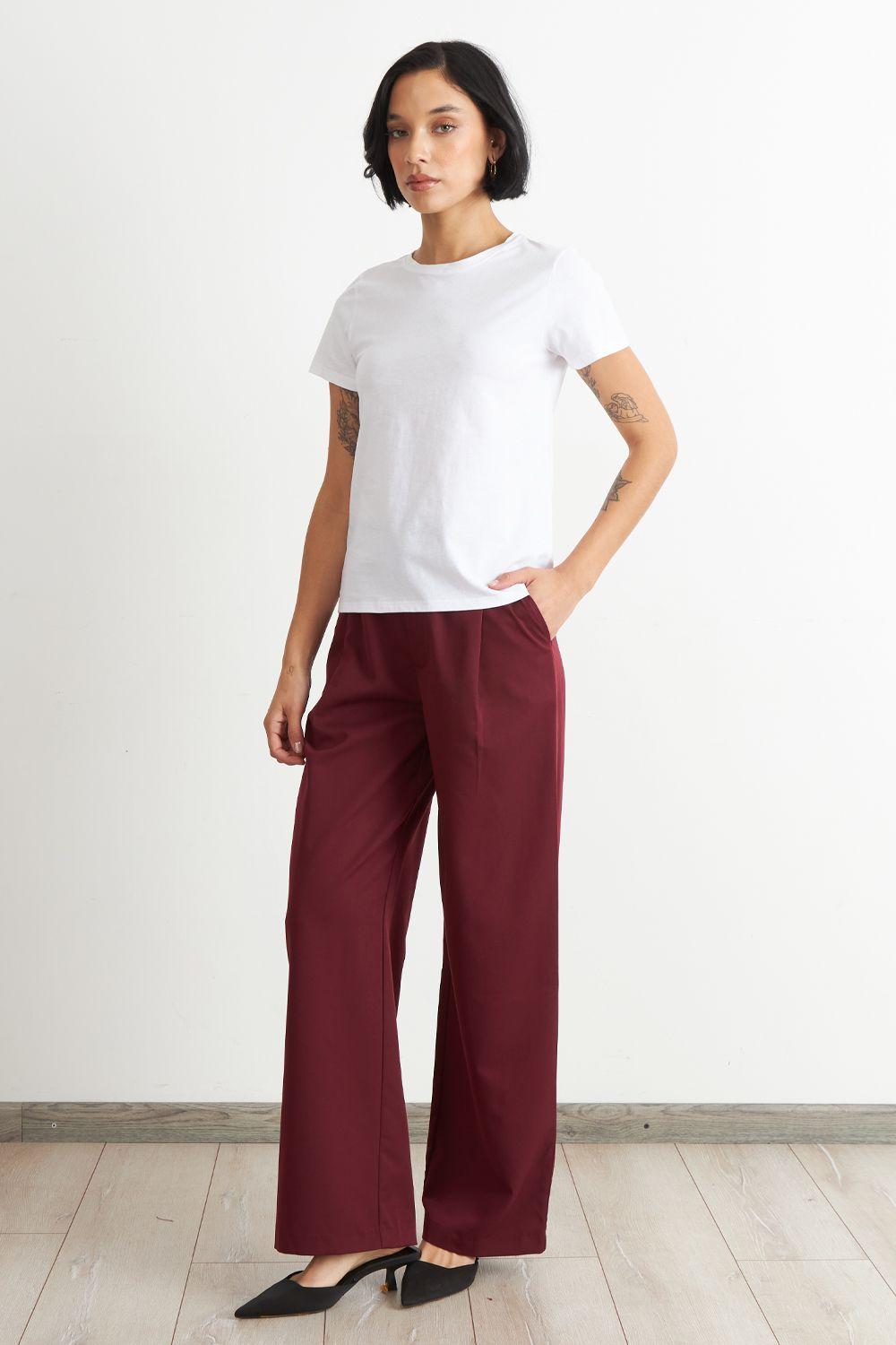 Polera Básica Cuello Redondo Blanco Nicopoly-1