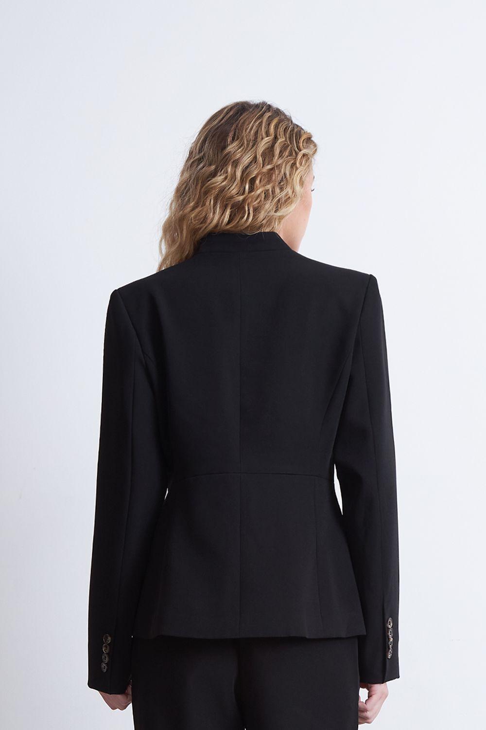 Blazer Básico Sastrero Negro Nicopoly-3