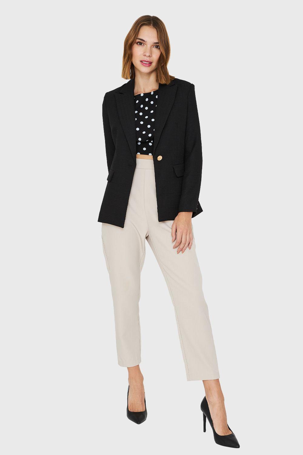 Blazer Botones Dorados Negro Nicopoly-1