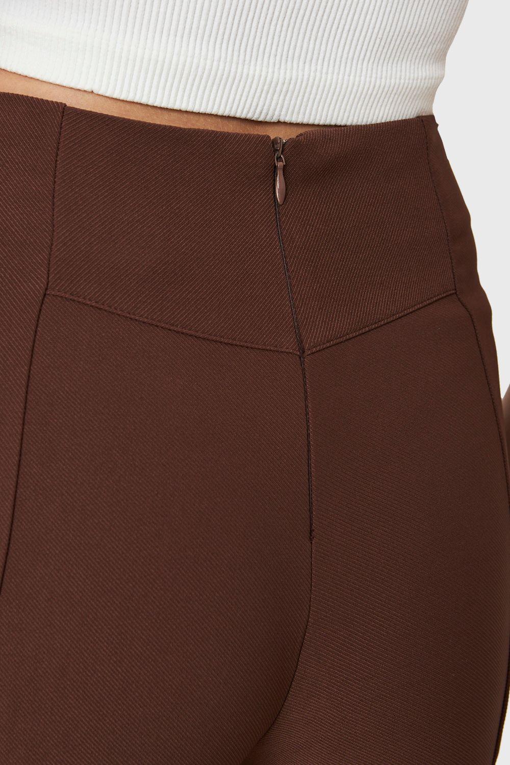 Pantalón Tajo Tobillo Café Nicopoly-5