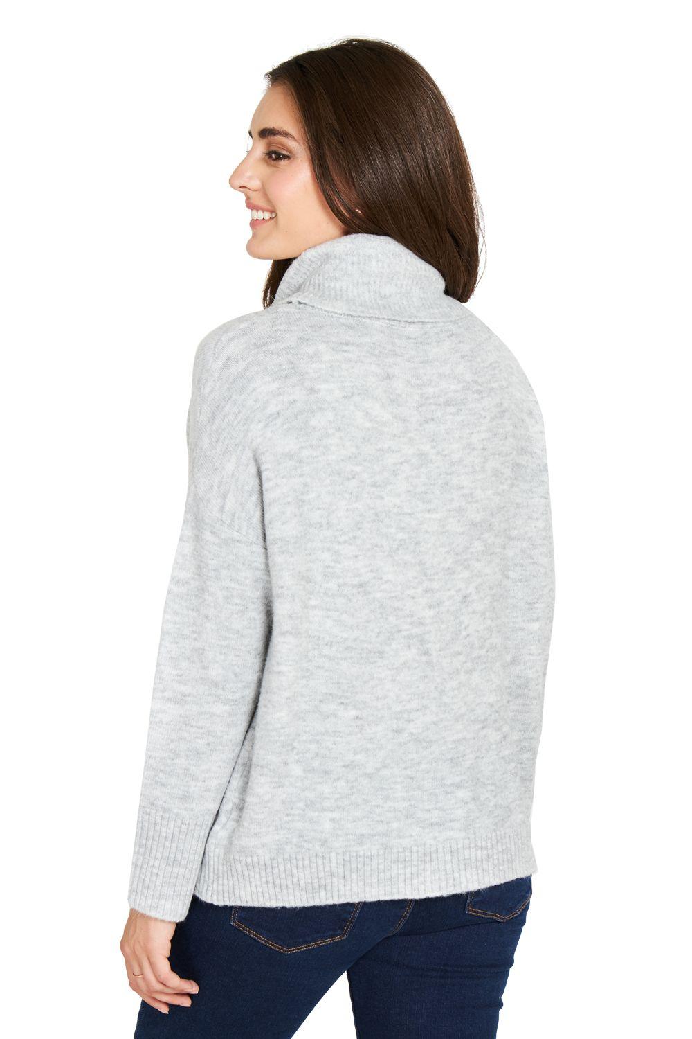Sweater Cuello Alto Gris Nicopoly-3