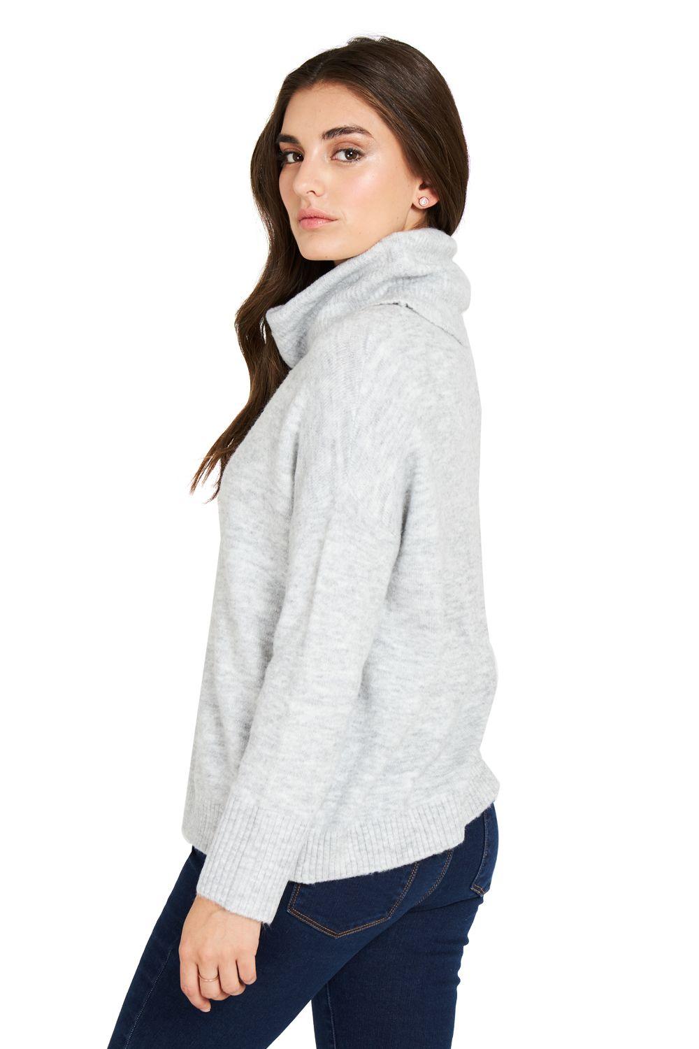 Sweater Cuello Alto Gris Nicopoly-2