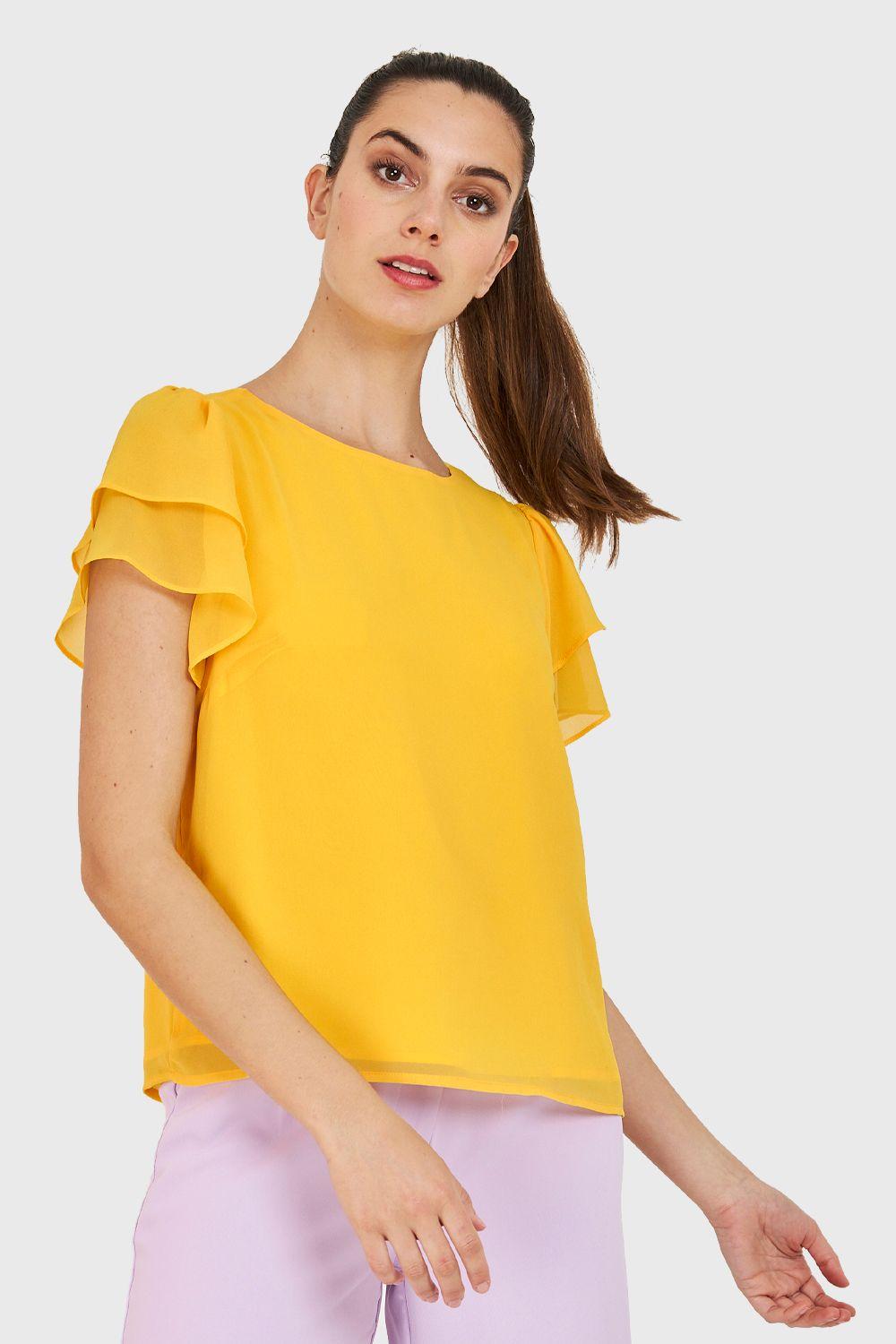 Blusa Básica Vuelos Amarillo Nicopoly-4