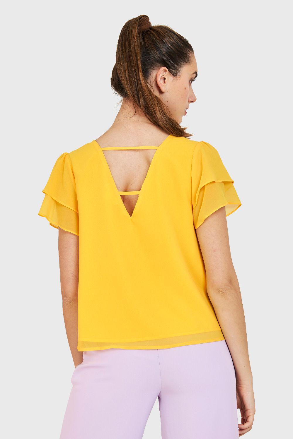 Blusa Básica Vuelos Amarillo Nicopoly-3