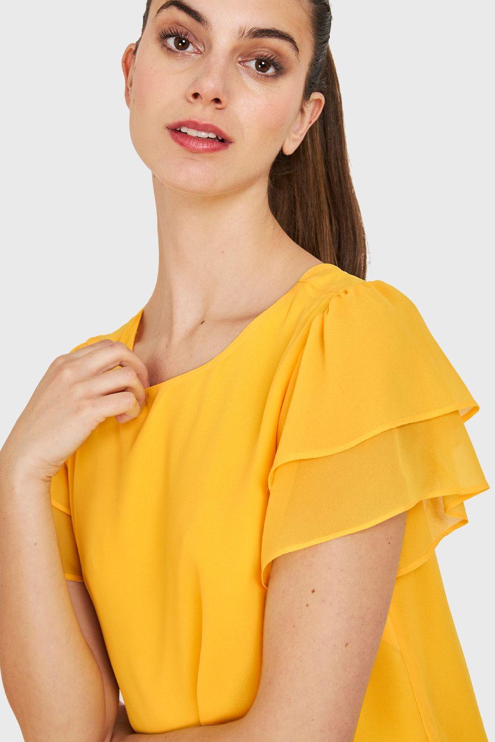 Blusa Básica Vuelos Amarillo Nicopoly-5