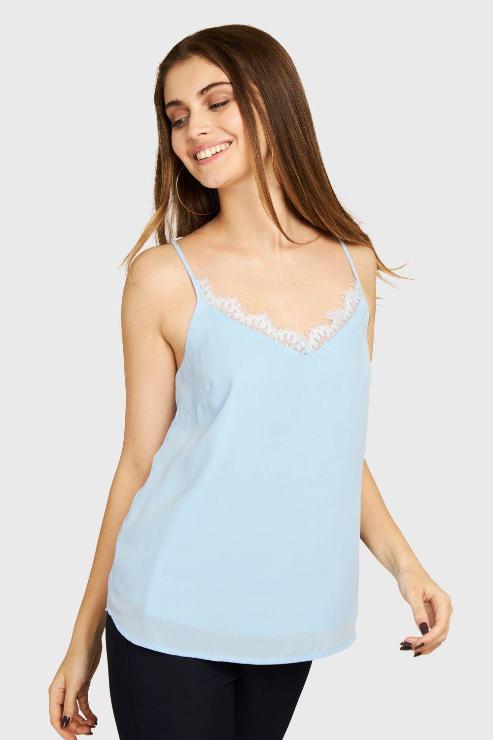 Top Pabilo Espalda Cruzada Celeste Nicopoly-0