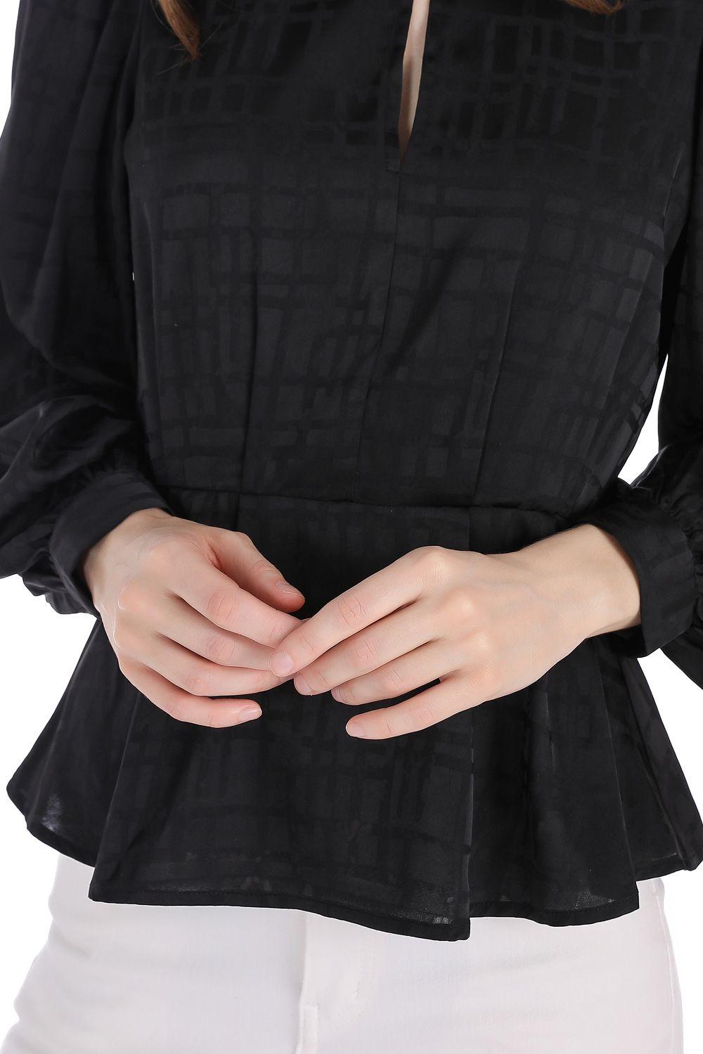 Blusa Peplum Negro Nicopoly-3