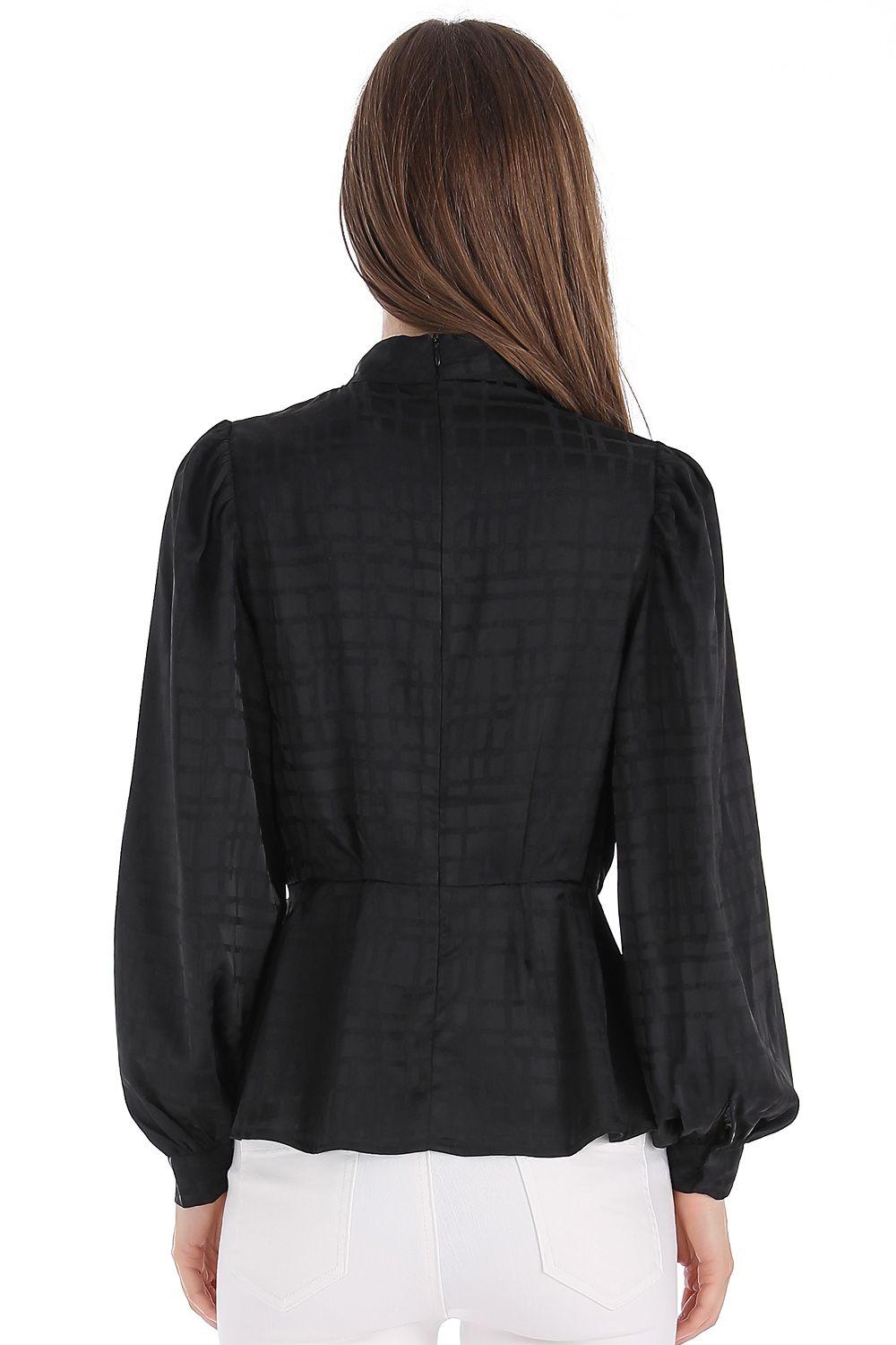 Blusa Peplum Negro Nicopoly-2