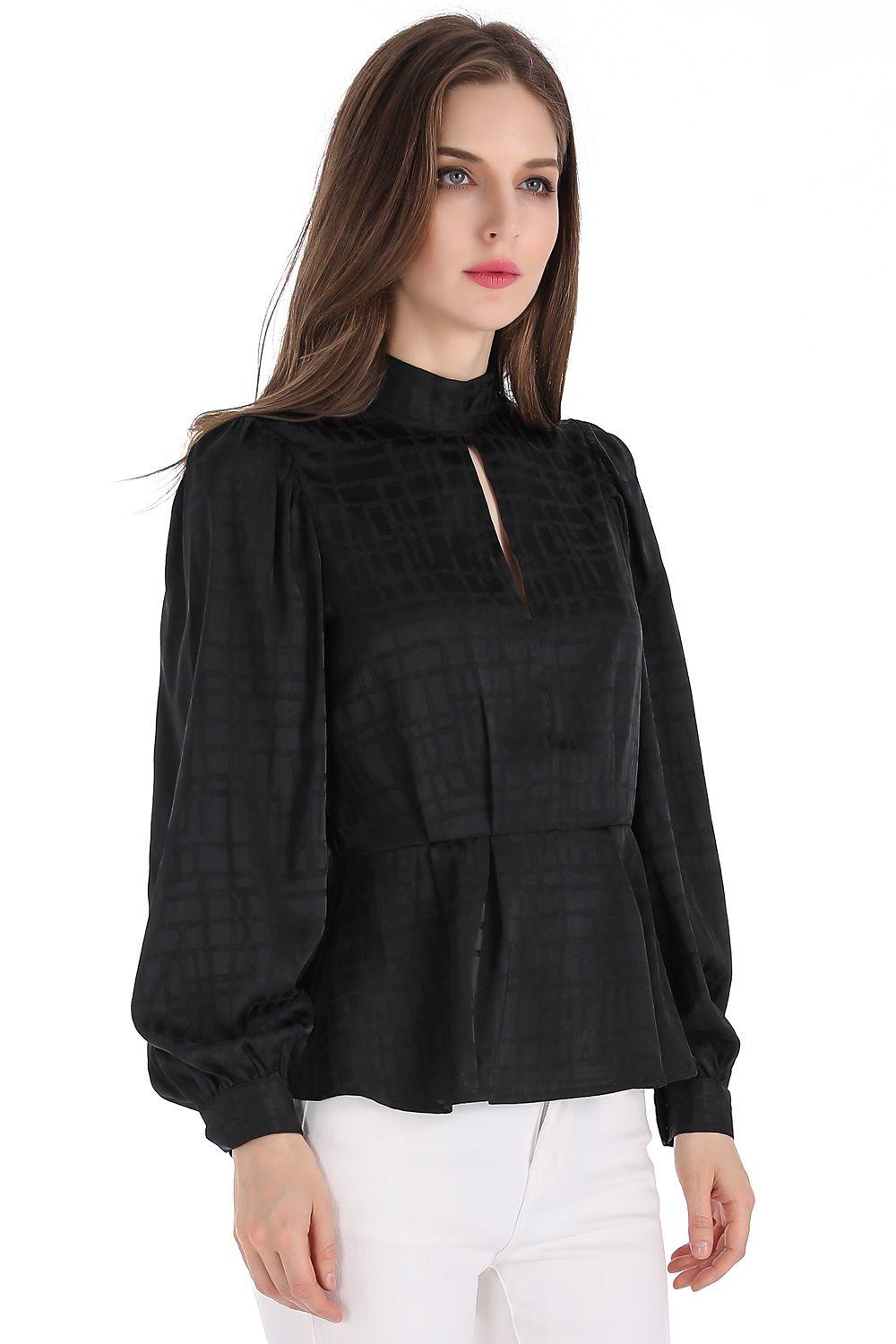 Blusa Peplum Negro Nicopoly-1