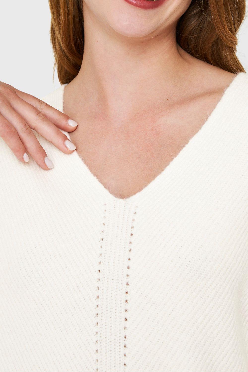 Sweater Holgado Blanco Nicopoly-5