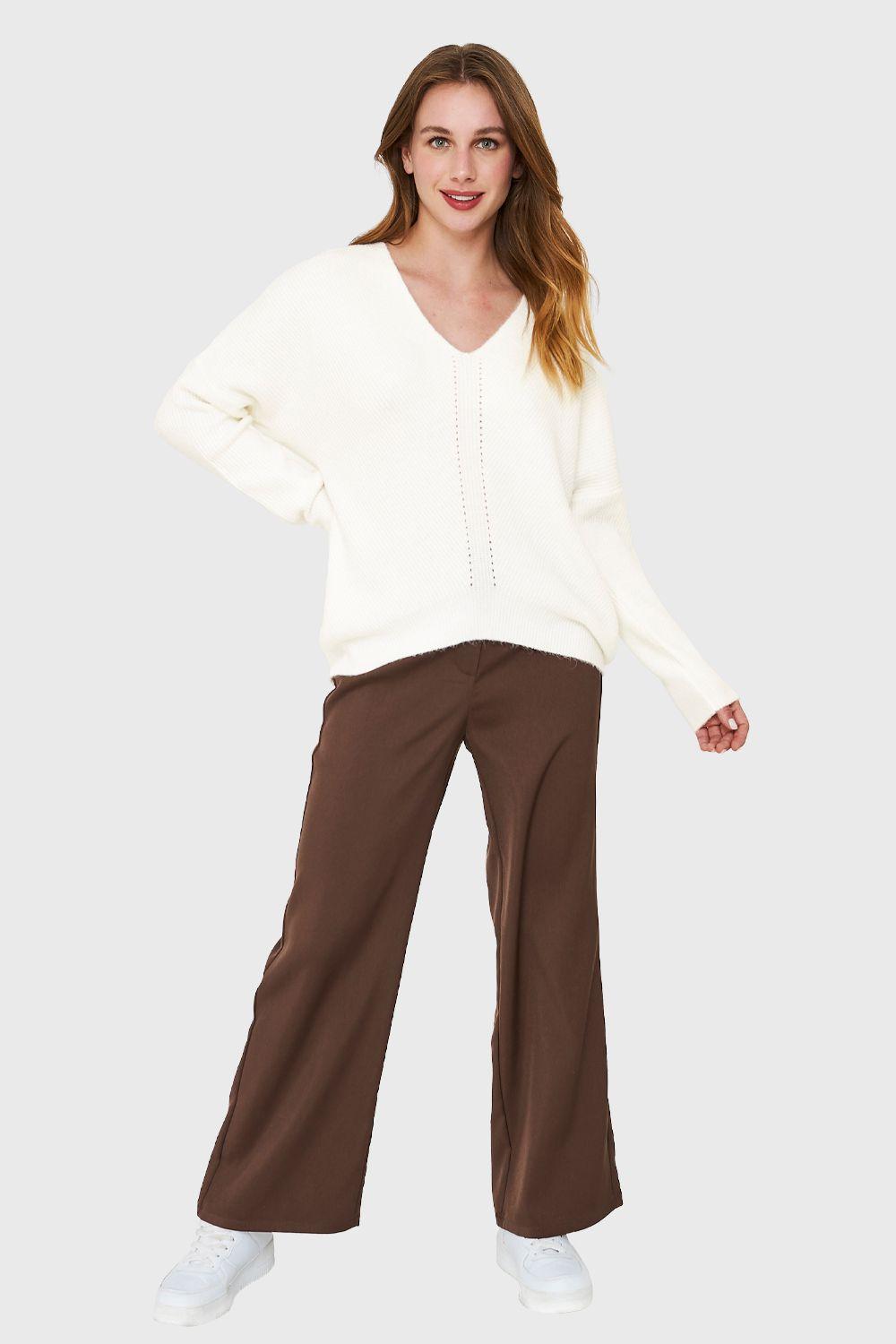Sweater Holgado Blanco Nicopoly-1