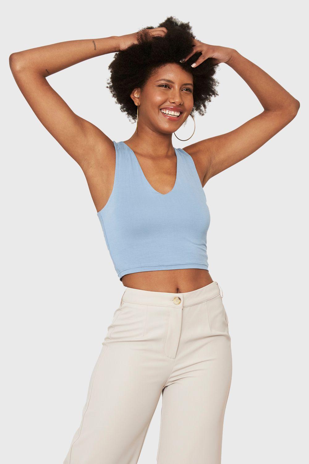Crop Top Modal Celeste Nicopoly-4