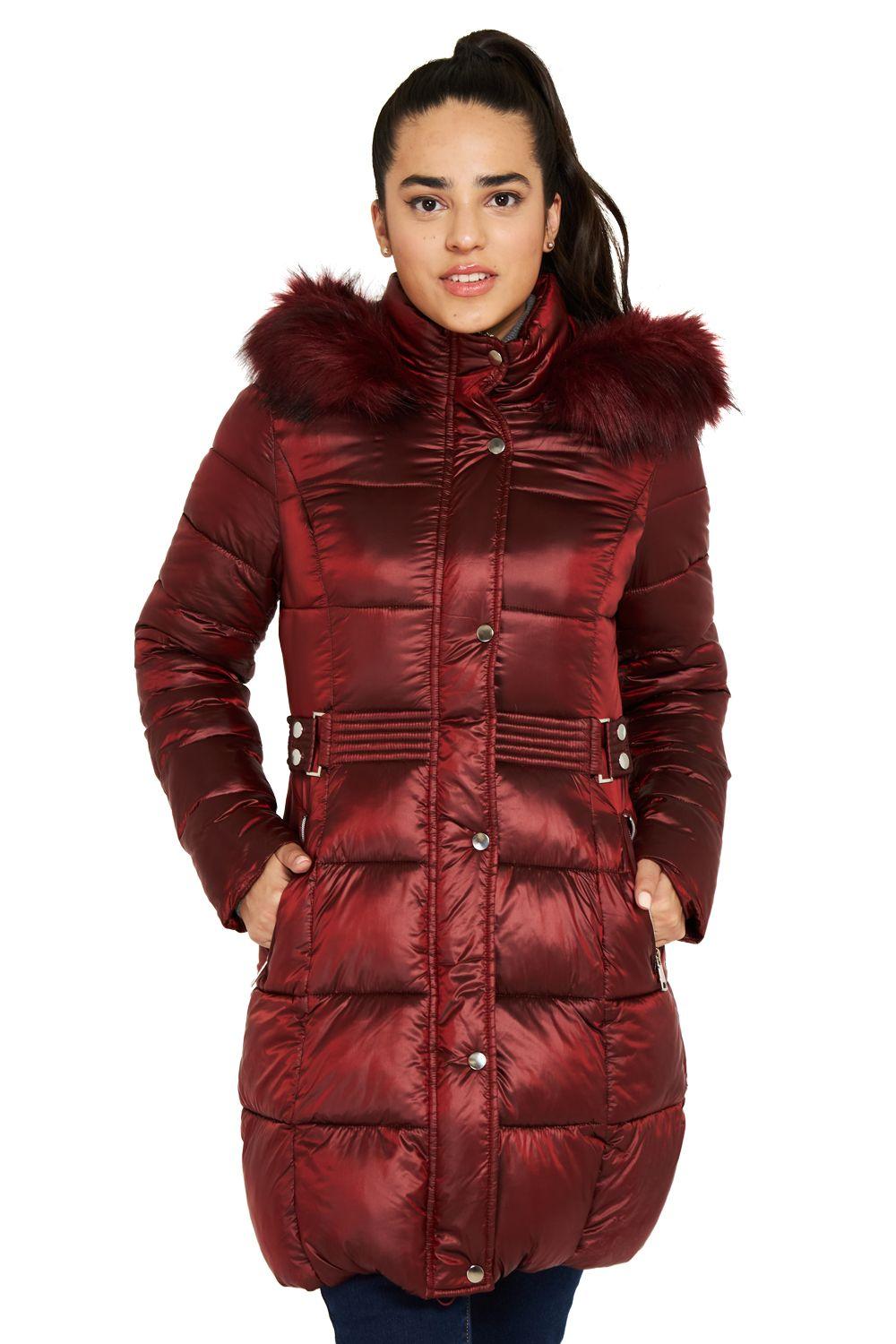 Parka Gorro y Pelo Desmontable Rojo Nicopoly-0