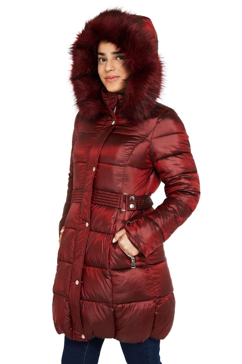 Parka Gorro y Pelo Desmontable Rojo Nicopoly-2