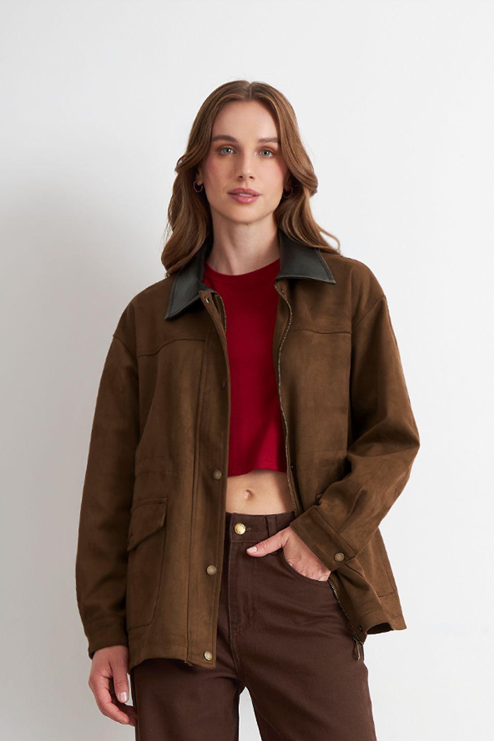 Chaqueta Tipo Barbour Café Nicopoly-0