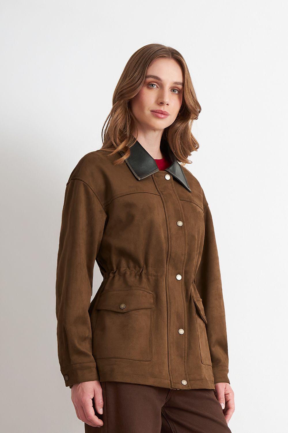 Chaqueta Tipo Barbour Café Nicopoly-2