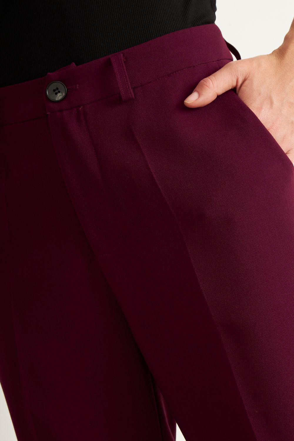 Pantalón Sastrero Recto Burdeo Nicopoly-5