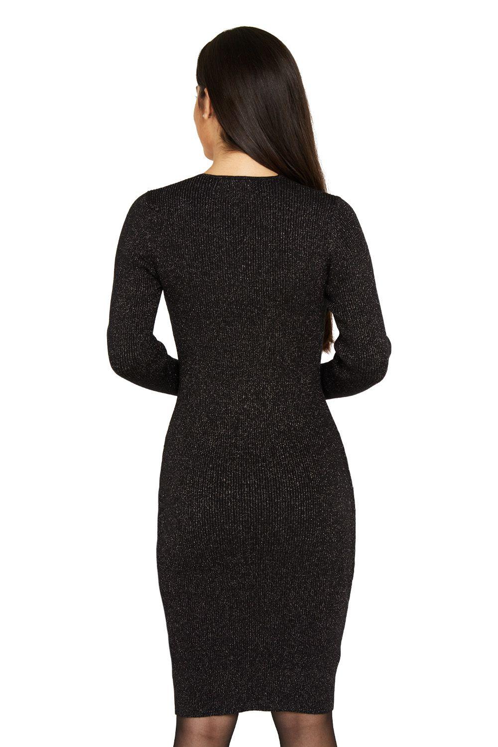 Vestido Brillos Negro Nicopoly-3