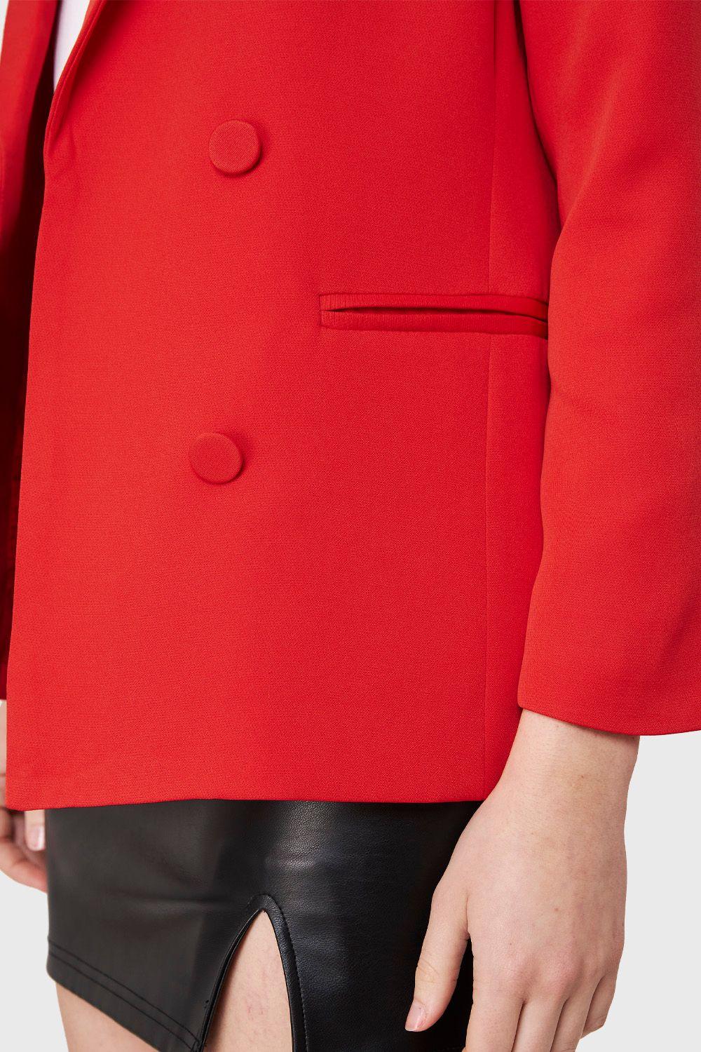 Blazer 4 Botones Decorativos Rojo Nicopoly-5