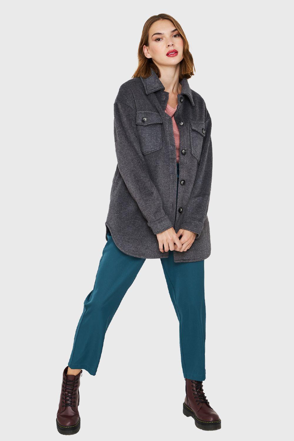 Chaqueta Bolsillos Frontales Grafito Nicopoly-1