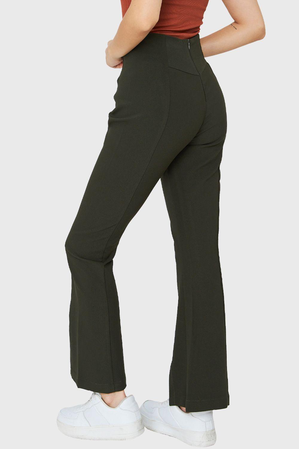 Pantalón Tajo Tobillo Verde Nicopoly-3