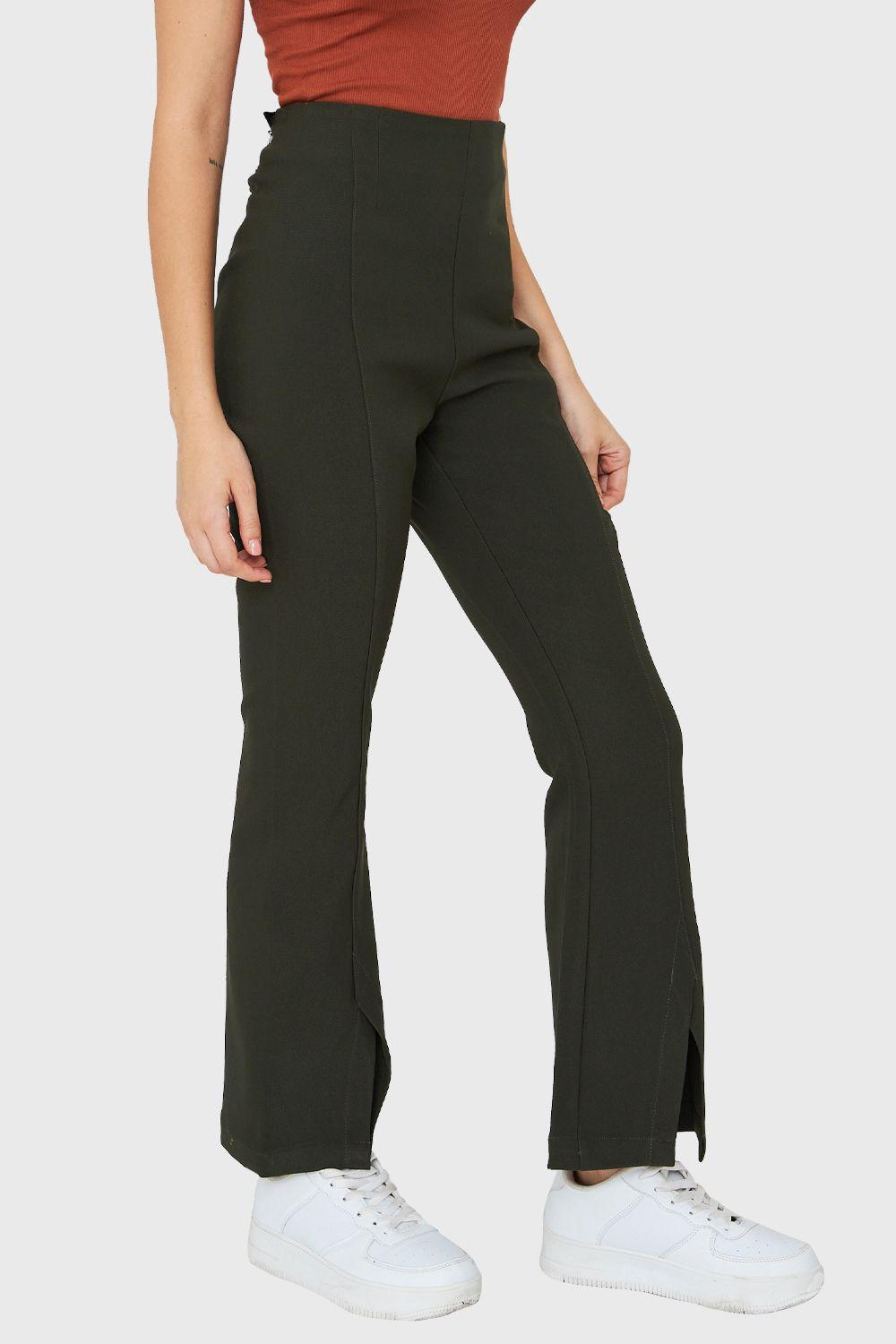 Pantalón Tajo Tobillo Verde Nicopoly-2