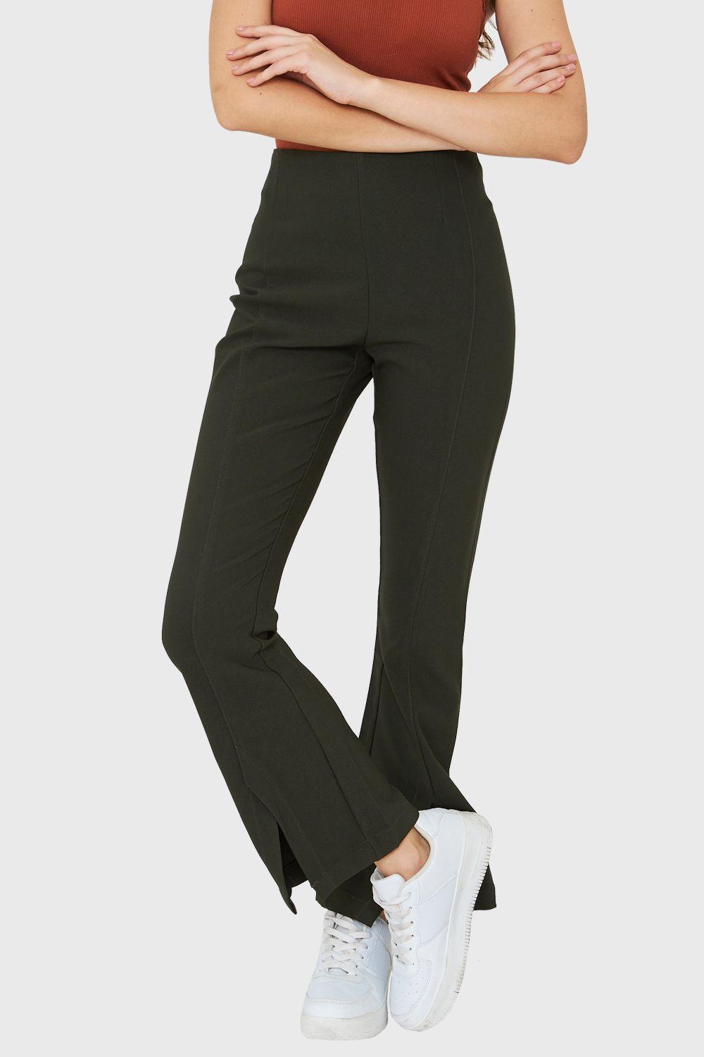 Pantalón Tajo Tobillo Verde Nicopoly-0