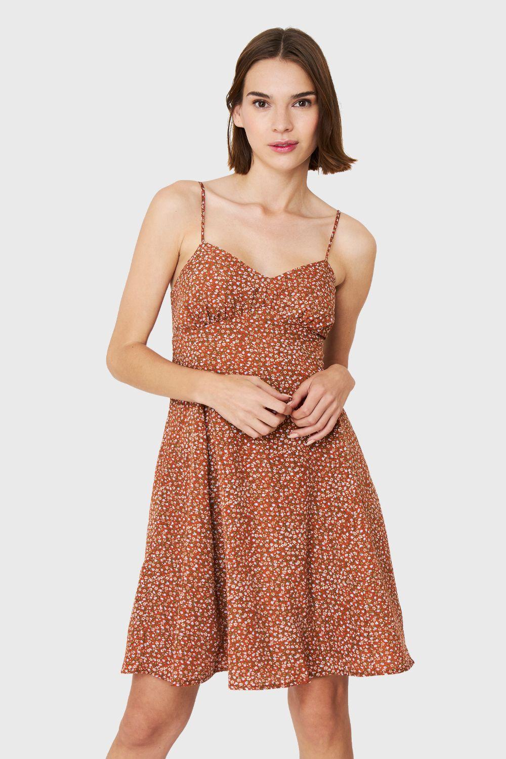 Vestido Pabilo Ditsy Floral Café Nicopoly-4