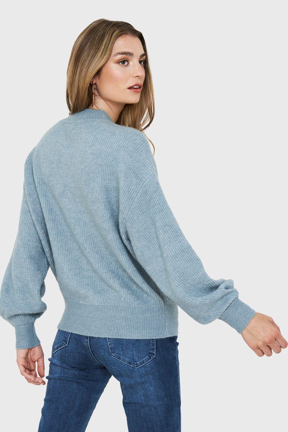 Sweater Básico Soft Menta Nicopoly-3