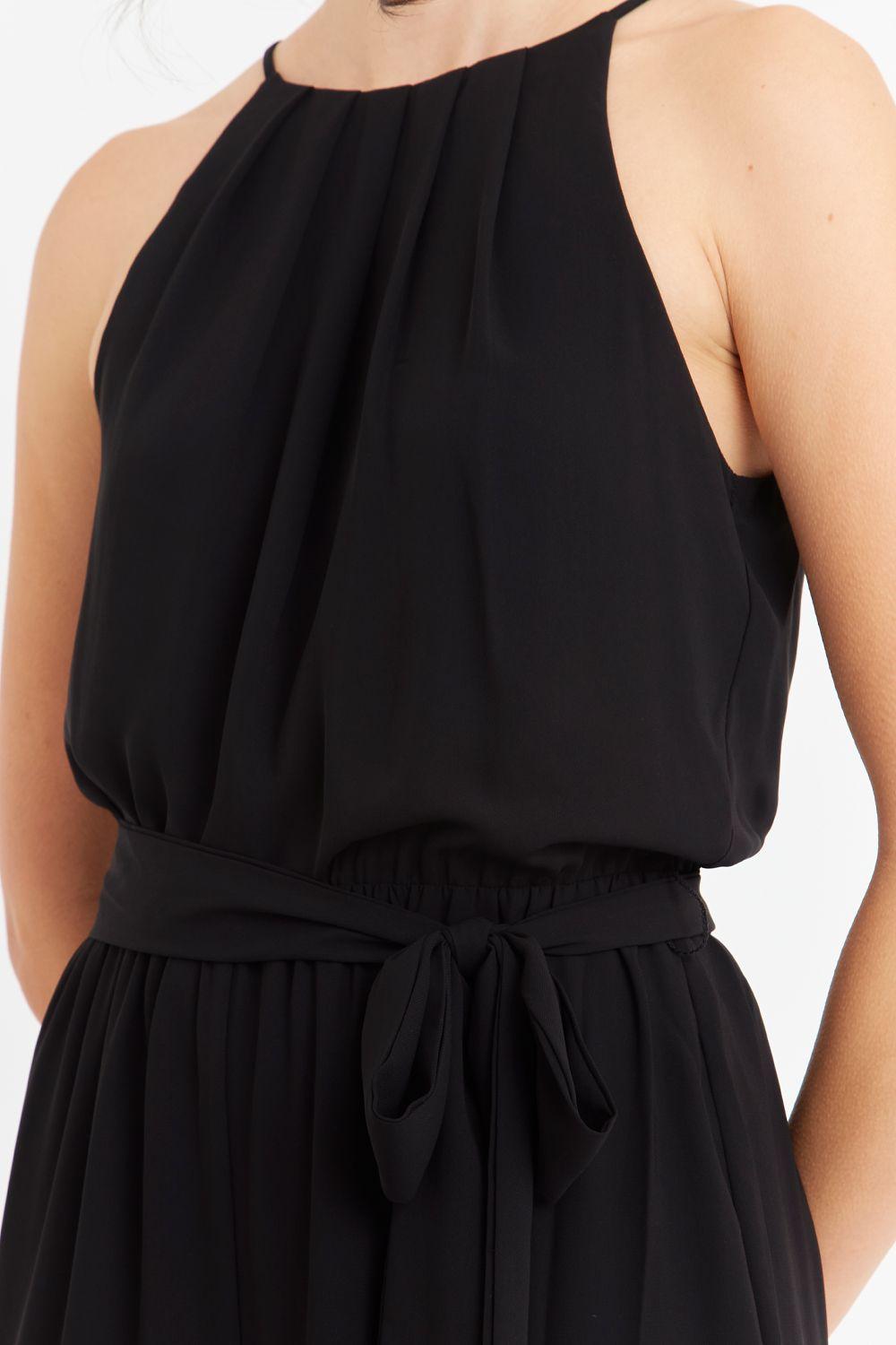 Enterito Halter Con Cinturón Lazo Negro Nicopoly-5