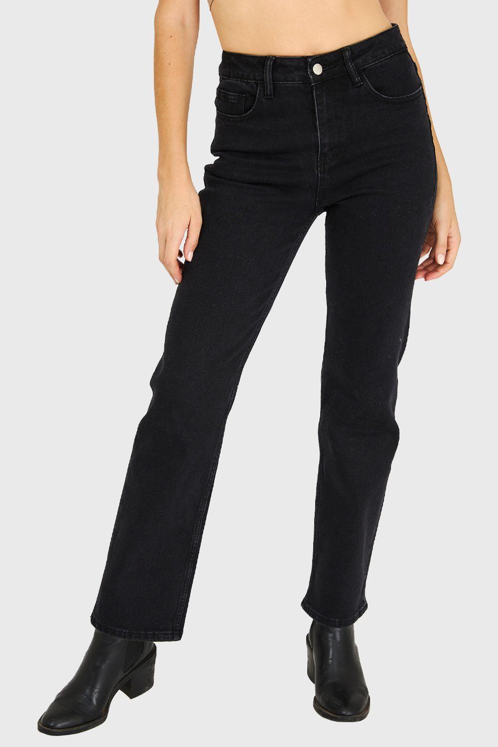 Jeans Básico Recto Negro Nicopoly-4