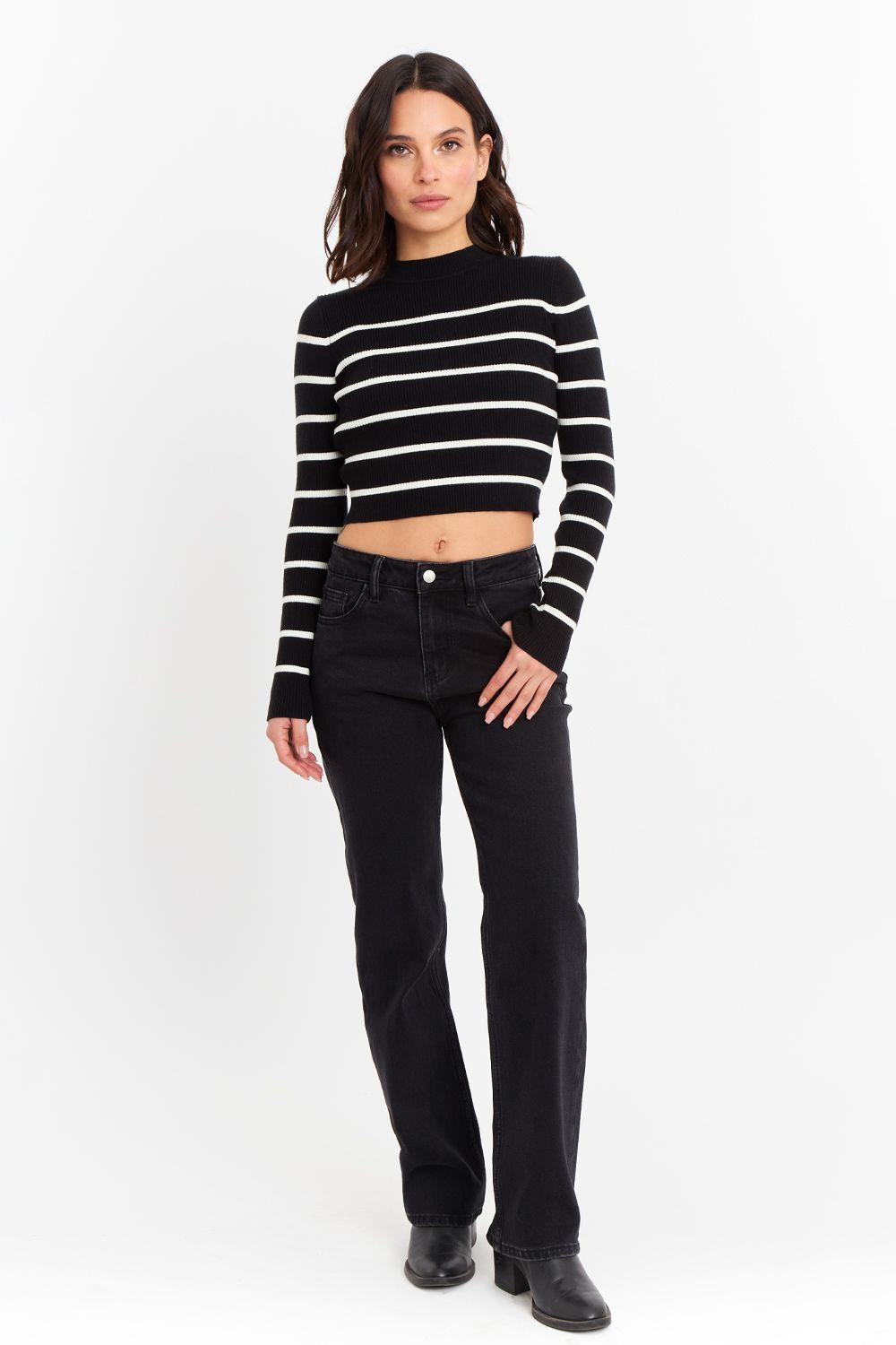 Jeans Básico Recto Negro Nicopoly-1